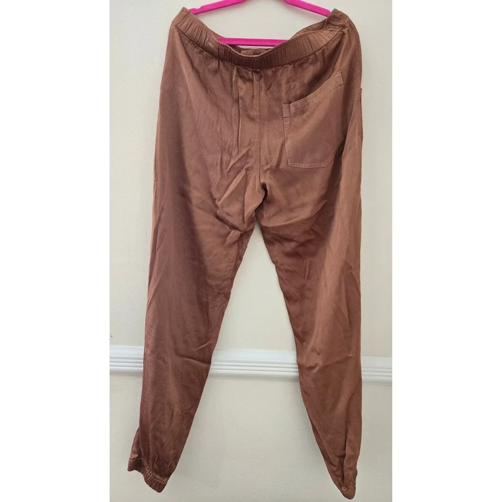 YFB Young Fabulous‎ & Broke Copper Brown Jogger Pants XS Viscose Rayon Tapered